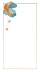 Vintage Gold Retro Rectangle Frame Border Elegant Glamour Wedding, Christmas, New Year Party Decoration Design Element