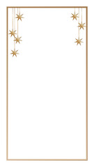 Vintage Gold Retro Rectangle Frame Border Elegant Glamour Wedding, Christmas, New Year Party Decoration Design Element