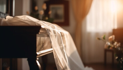 A luxurious wedding celebration in a modern, elegant bedroom generated by AI