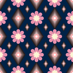 Seamless pattern background with flowers