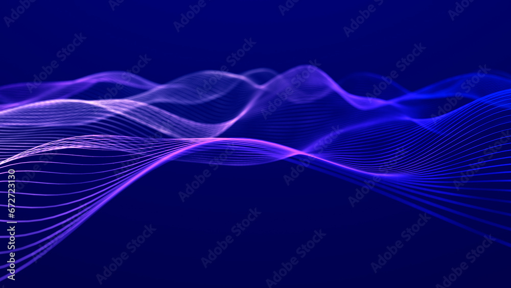 Aufkleber background of glowing lines. colored musical wave. big data digital code. futuristic lines illustrat