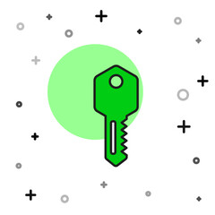 Filled outline House key icon isolated on white background. Vector