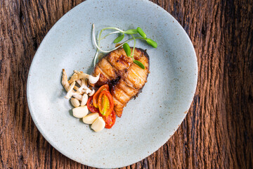 Asian food grilled mackerel and soy sauce Thai Food