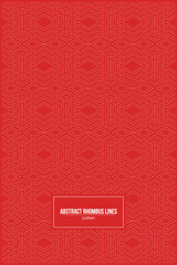 abstract rhombus lines pattern with bright red background