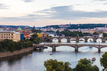 Fototapeta na wymiar Prague city is the capital of Czech Republic for holidays all year round... Prague , Czech Republic, 08-05-2019