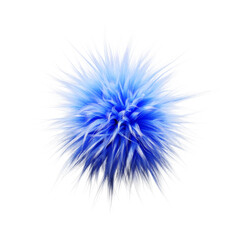 Pom Pom fur isolated on PNG Transparent background high contrast