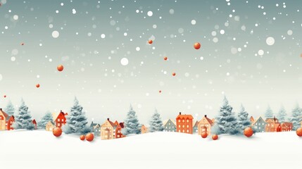 Fototapeta na wymiar AI generated illustration of a Christmas background featuring an array of traditional decorations