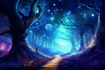 Mystical Forest Pathway, fantasy forest