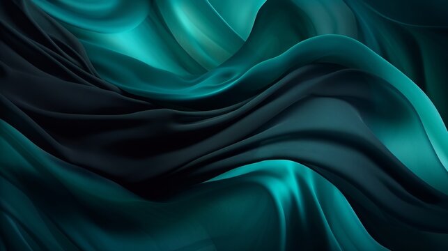 Black teal green blue abstract modern background for design, copy space, 16:9
