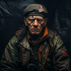 Fototapeta premium Senior war veteran.