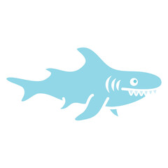 shark cartoon icon