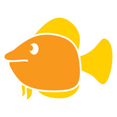 orange fish cartoon
