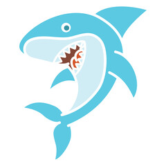 Naklejka premium illustration of a shark