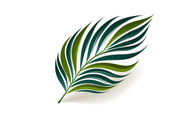 Green leaf logo isolated on a white background