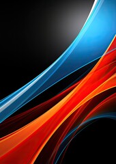 Dynamic Flowing Waves: Abstract Art on Colorful Background