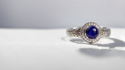 Lapis Lazuli Siler Ring. Generative AI