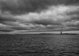 New York Skyline on Stormy Day