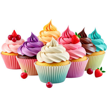 Colorful delicious cupcakes