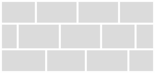 Pictures or photos frame collage. comics page grid layout abstract photo frames and digital photo wall template