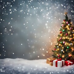 Fototapeta na wymiar Weihnachtsbaum und Geschenke als Hintergrund