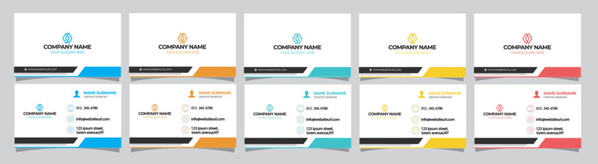Modern Creative And Clean real estate business card design visiting name card template 