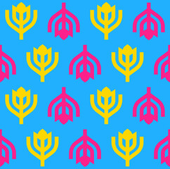 flower as geometric seamless pattern.