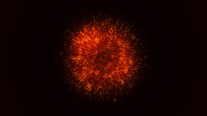4k Fireworks energy particles fireworks explosion background, galactic cluster explosion power...