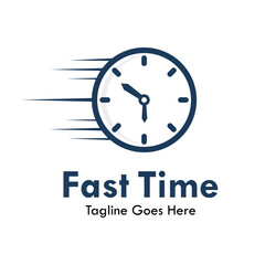 Fast time design logo template illustration