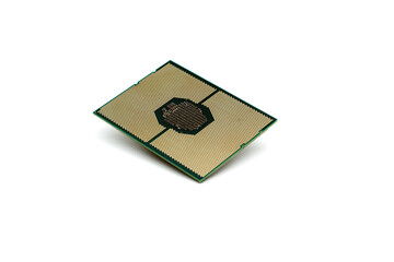 New generation Server processor close-up white background