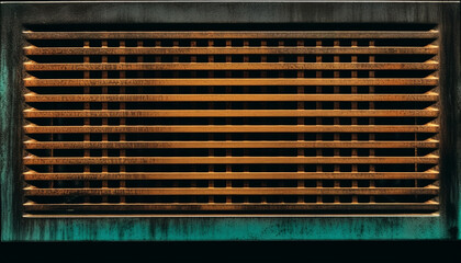Rusty steel plates in a row create a textured backdrop generated by AI