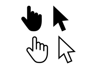 vector hand, finger, click, kurser web icon symbols
