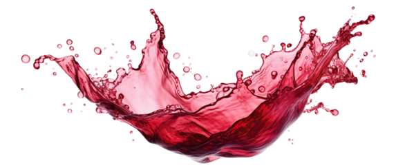 Delicious red wine splash, cut out