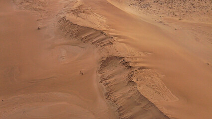 Sand dunes drone shot