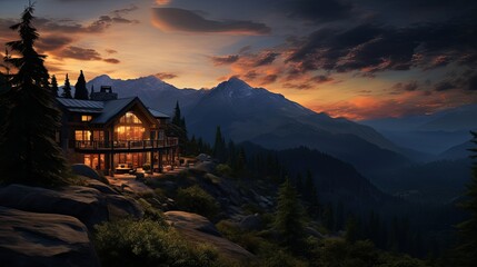 Fototapeta premium Mountain Retreat Solitude