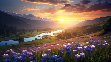 Blooming Valley Sunrise