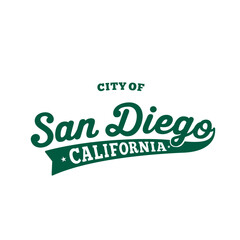 Fototapeta premium City of San Diego lettering design. San Diego, California typography design. Vector and illustration.