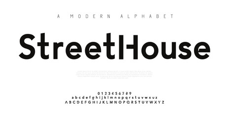 Modern Bold Font. Regular Italic Number Typography urban style alphabet fonts for fashion, sport, technology, Crypto, digital, movie, logo design, vector illustration