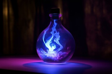 Enhance intuition and insight with glowing indigo light. Generative AI