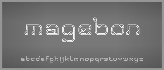 Modern creative elegant alphabet with urban style template
