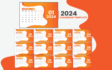 creative and simple calendar template design.