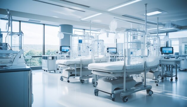 Cutting edge equipment and advanced medical devices in a state of the art modern operating room