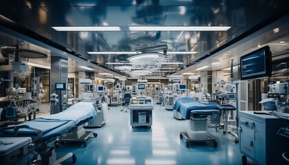 Obraz premium Advanced medical equipment and state of the art devices in a modern and well equipped operating room