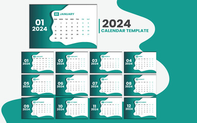 creative and simple calendar template design.
