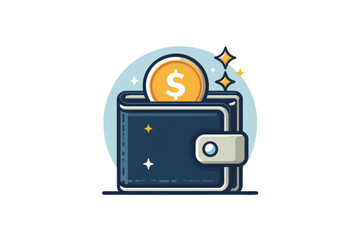 Money wallet vector icon
