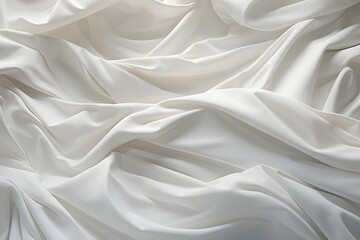 Obraz premium a background of white curved creased fabric, in the style of multi-layered geometry, piles/stacks, light-filled, slide film, minimalist ceramics, photo taken with nikon d750, use of paper 