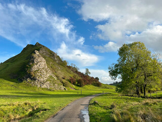 Stunning landscape image of Chrome Hill in Peak District National Park in UK  during beautiful Autumn day