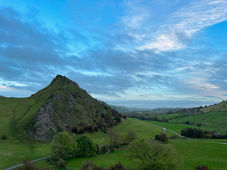 Stunning landscape image of Chrome Hill in Peak District National Park in UK  during beautiful Autumn day