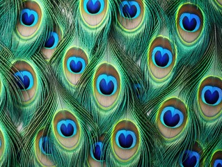 Obraz premium Peacock feathers on white background