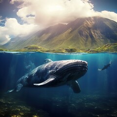 Sperm whale near Pico island, Azores