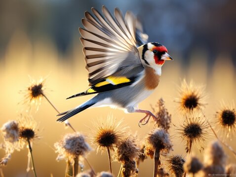 A European Goldfinch bird Carduelis carduelis